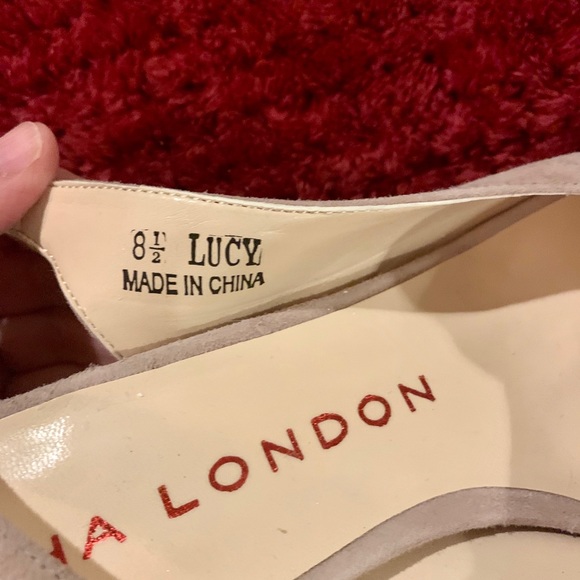 Sasha London camel suede open toe sling backs - Picture 5 of 9